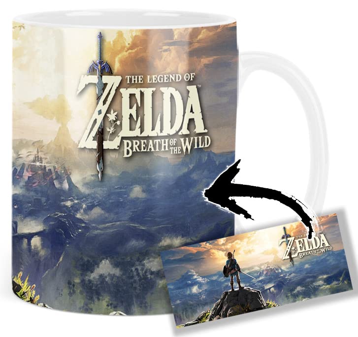 MasTazas The Legend Taza Blanca Of Zelda Breath Ceramica White Mug Of The Wild