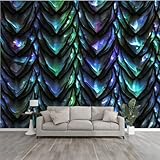 3D Wallpaper Seamless Texture Dragon Scales Skin 3D Self Adhesive Bedroom Living Room Dormitory Decor Wall Mural Stick and Peel Background Wall Ceiling Wardrobe Sticker