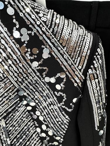 Women's Beaded Embroidery Sequins Pants Sets Female 2 Piece Outfits Blazer Pantsuits for Lady Suits Outfits4