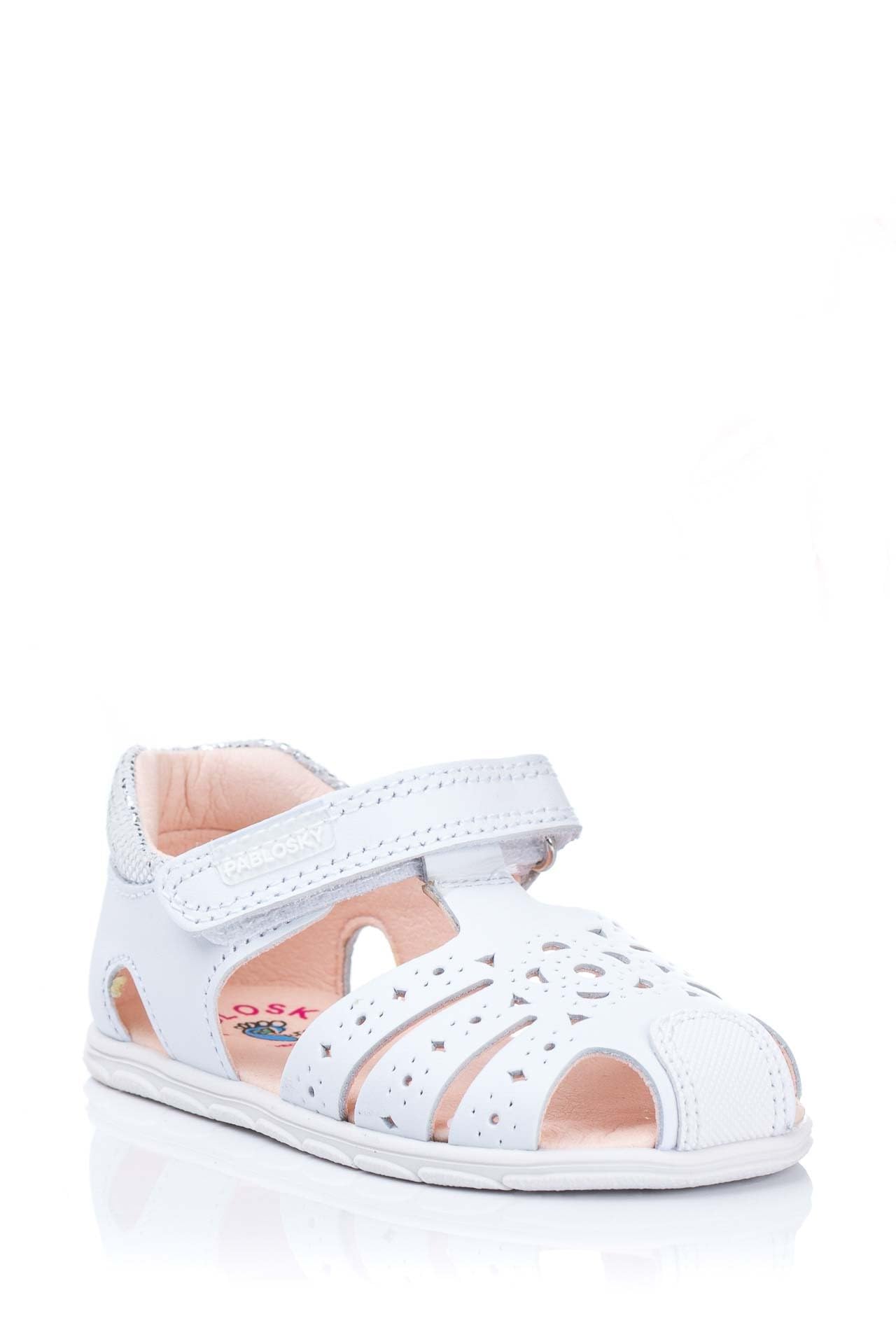 Pablosky Zig 067000, Sandali Bambina, Bianco, 27 EU Larga