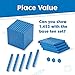 hand2mind Blue Plastic Interlox Connecting Base Ten Blocks Complete Set, Place Value Blocks, Counting Cubes for Kids Math, Math Manipulatives for Kids, Kindergarten Homeschool Supplies (Set of 161)