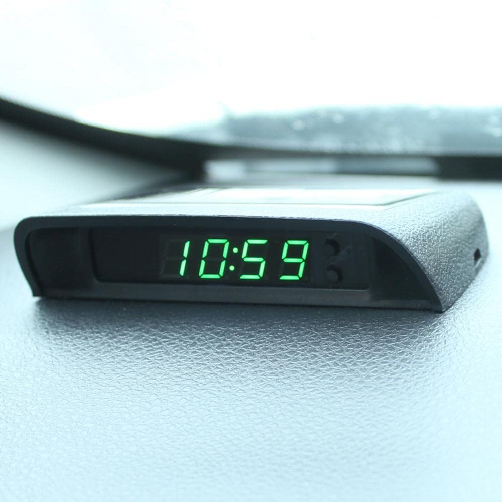Car Clock Digital Solar Car Stick On Clock Adjustable