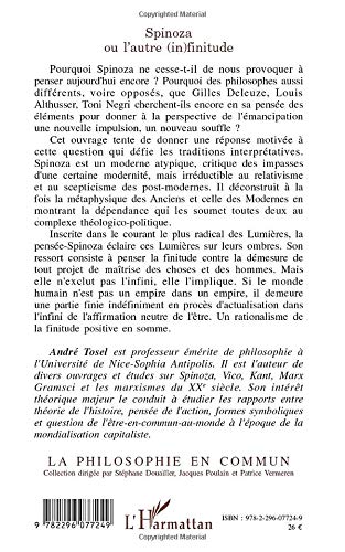 Spinoza ou l'autre (in)finitude