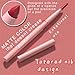 6Pcs Retractable Lip Liner Pencils Set, Ruby Mauve Red Rose Nude Pink Purple Taupe Brown 6 Rich Pigmented Shades Waterproof & Long-Lasting Creamy Matte Velvet Finish for Shaping & Sculpting Lips (#02)