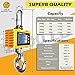 YATOINTO 2200lb Digital Crane Scale High Precision Heavy Duty Industrial Hanging Scale with Remote Control Aluminum Case CE Certified Electronic Weighing Crane Scale, for Garage Farm Hunting Fishing