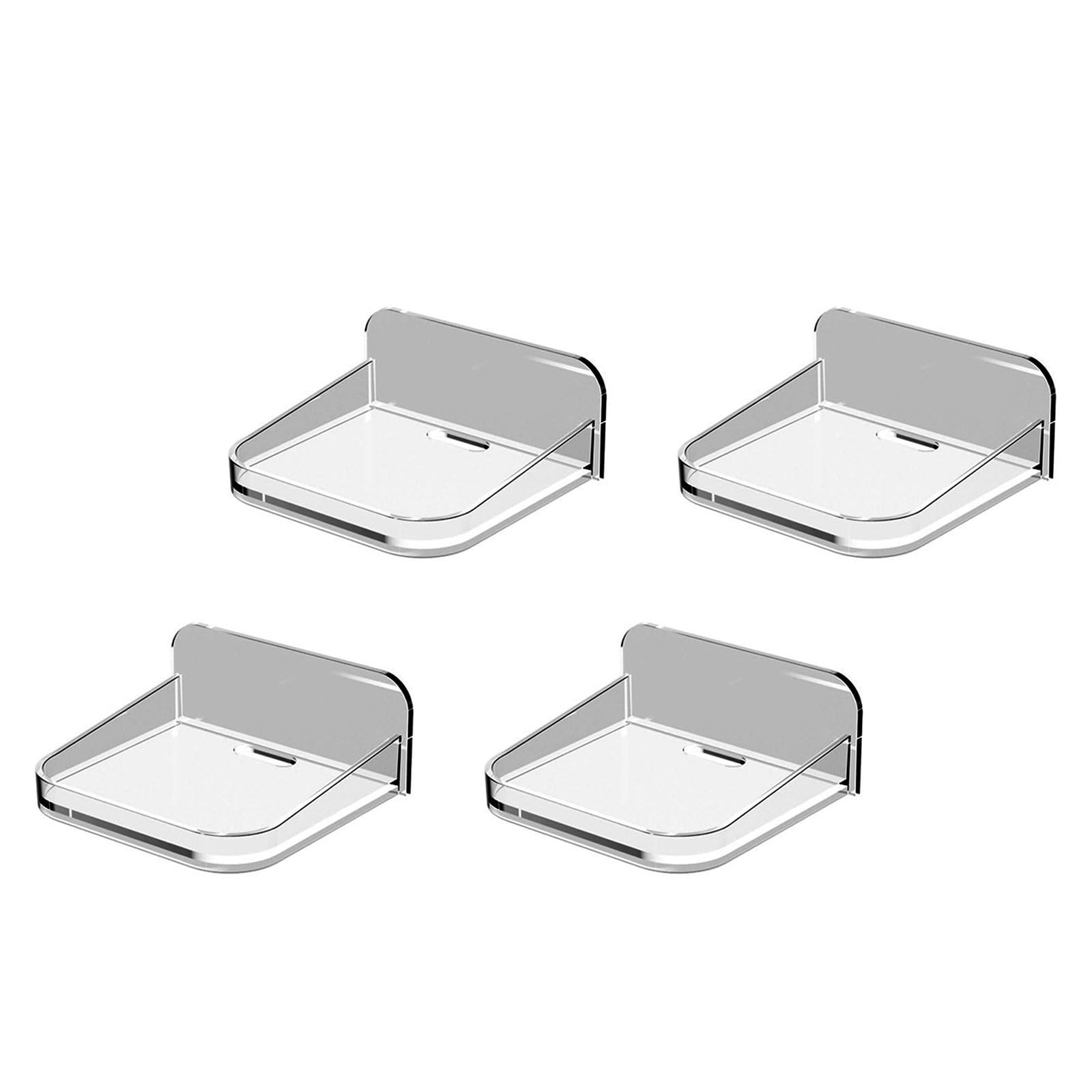 carotoe Multipurpose Sturdy PET Wall Storage Racks for Baby Monitors, Speakers, and Security Cameras Clear Designs Indoor Camera Stand