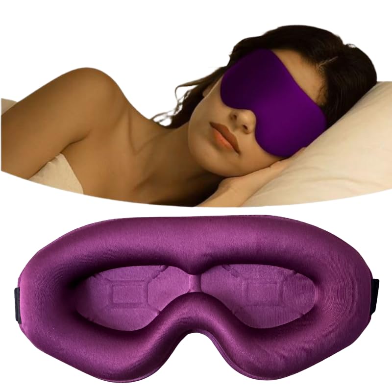 BEARWING 100 Light Blocking Sleep Mask Only 0 73oz Light Comfortable 3D Contoured Memory Foam Blink Freely Eye