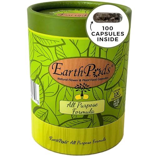 EarthPods® Indoor Plant Food Spikes – 100 Slow-Release Organic Fertilizer Capsules | Mess-Free Nutrition for Houseplants | Made in USA