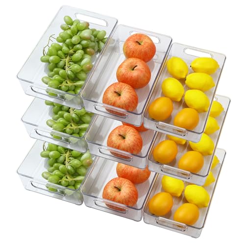 DUBUOZA Kühlschrank Organizer Set,9er Set (3 Größe) Kühlschrank...