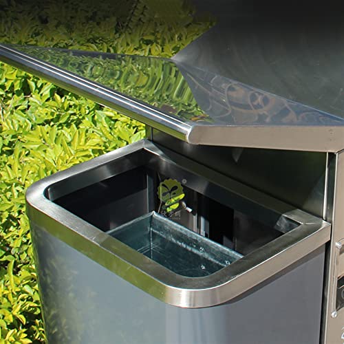 Mülltonnen Abfalleimer Außen Dustbins Mülleimer im Freien, Mülleimer, Edelstahl-Mülleimer für den Außenbereich, rechteckiger, klassifizierter Mülleimer, gewerblicher Recyclingbehälter mit Do – Bild 5
