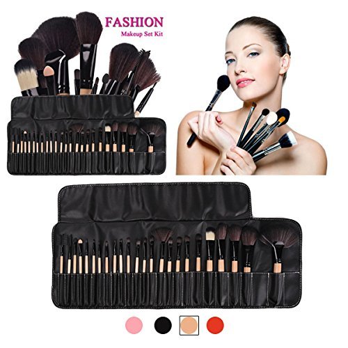 Alinshi 24 Piece Pro Makeup Brushes Set (Wood)
