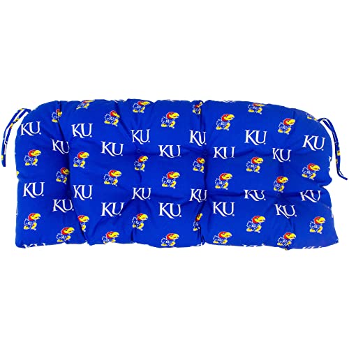Image of College Covers Everything Comfy Kansas Jayhawks Indoor Outdoor Settee Loveseat Bench Cushions