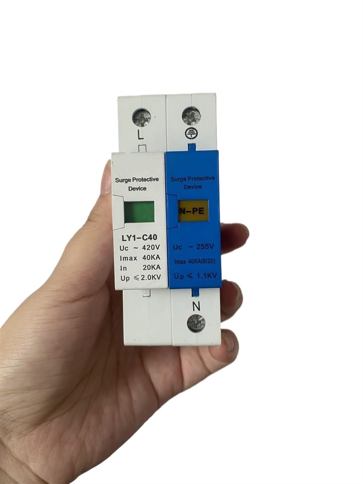 NWPNLXEA LY1-C40 40KA 420V 2poles Power Surge Lighting Arrester Solar Surge Protection Device