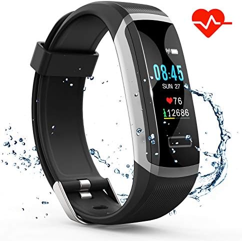 Akuti Fitness Tracker HR, Fitness Watch with Heart Rate Monitor, Activity Tracker, Sleep Monitor, Step Counter Calories Watch, IPX7 Waterproof Smart Wristband Pedometer for Kids, Women and Men