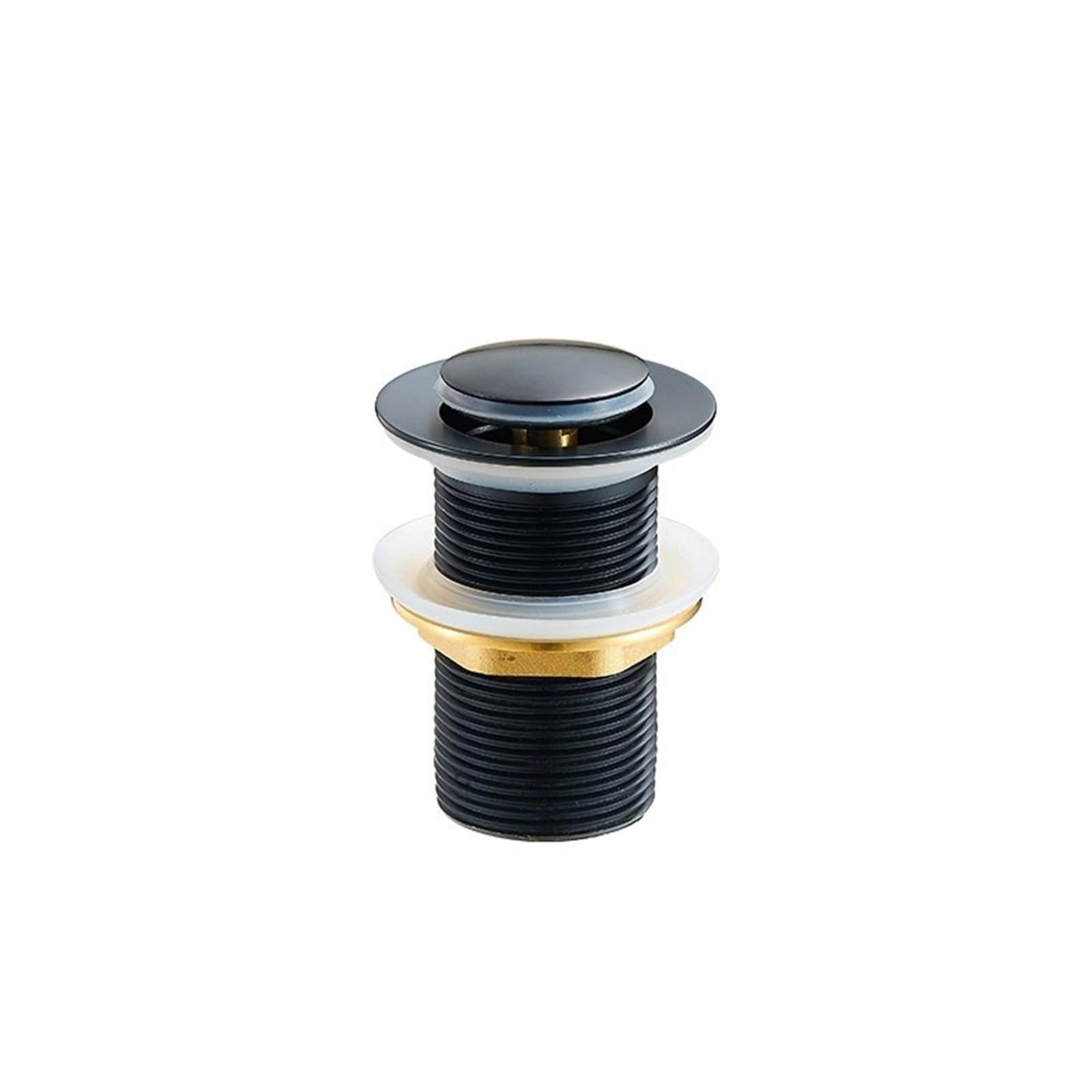 Basin Sink Pop Up Drain Gold Pop Up Drain Button Bathroom Sink Drainer Siphon Waste Stopper Wash Basin Faucet Accessory Washbasin Pipe Black(Black2)