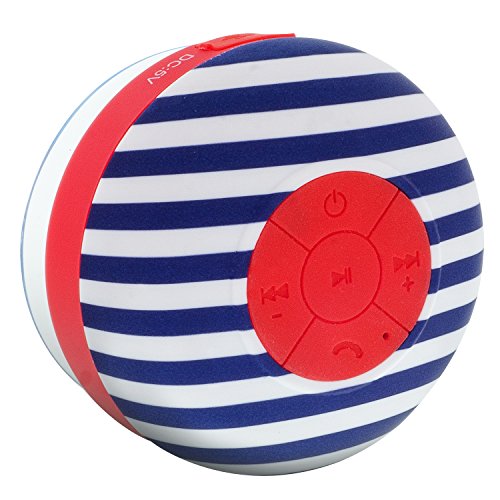 Aduro AquaSound WSP20 Shower Speaker, Portable Waterproof Wireless Bluetooth Speaker (Cabana)
