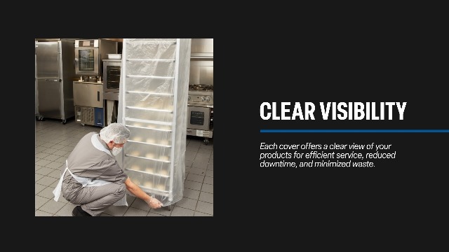 Image of FSE Disposable Commercial Grade Sheet Pan /Bun Pan Rack Covers, 20.25 inch W x 26 inch D x 69 inch H, Clear, 50 Count
