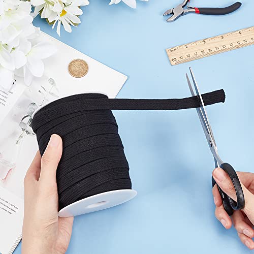 BENECREAT 25m/27.34Yards Black Flat Replacement Cotton Cords - Image 3