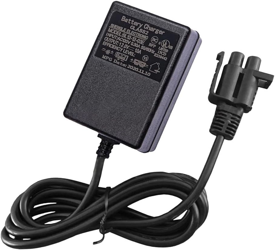 12V Kids Ride On Car Charger Long Cable 6FT Power Adapter With LED Light Indicator Safe Charging For Children Electric Vehicle Toys(7V 0.8A)