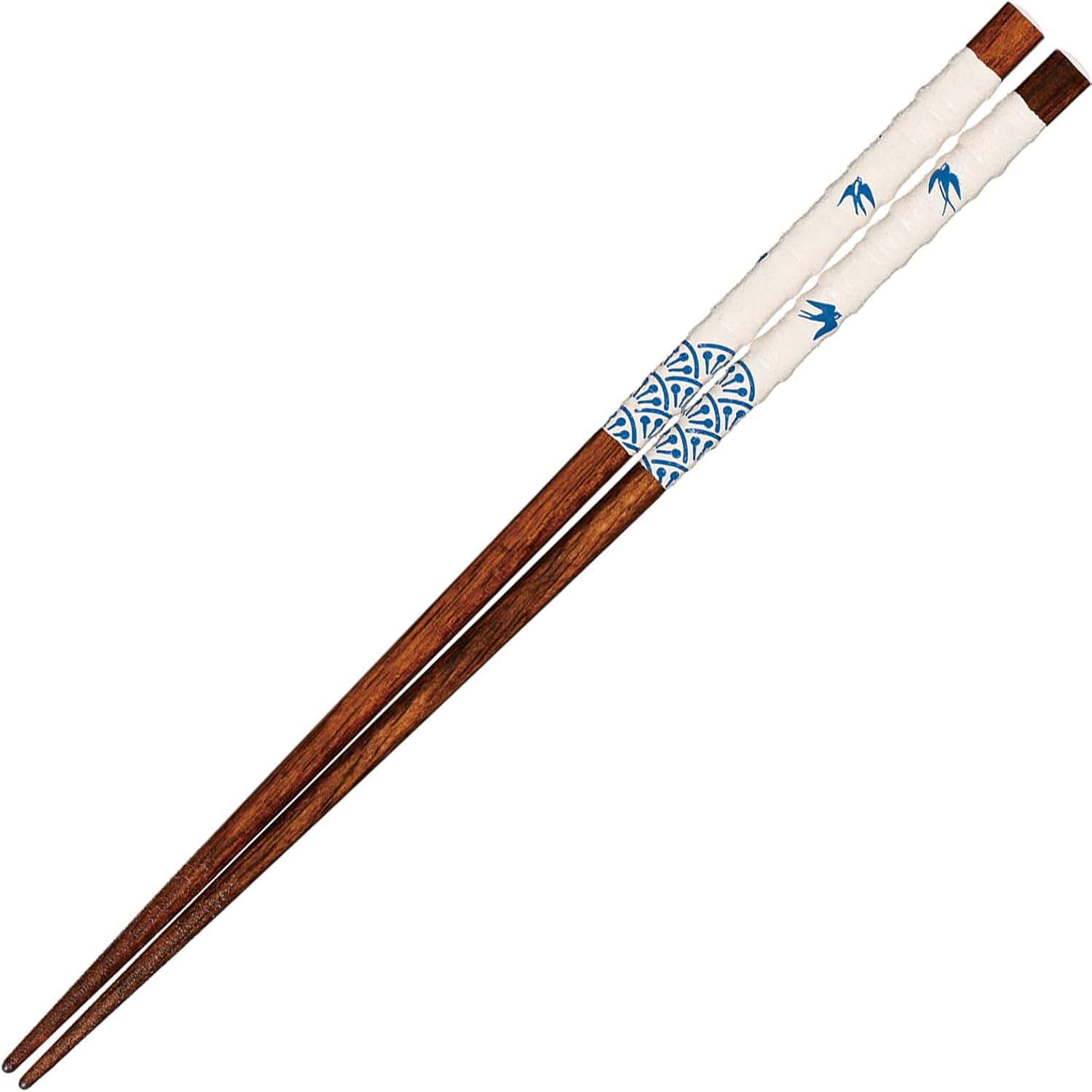 Sunlife H-06716 Chopsticks Dishwasher-Safe, Adult, Long, 8.9 inches (22.5 cm), Sky Swallow, Natural Wood, White, Made in Japan