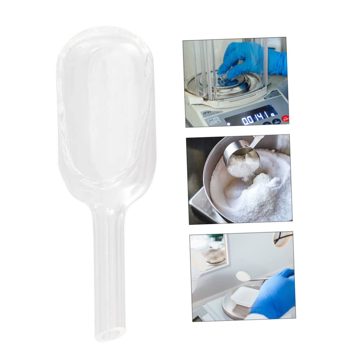 Alipis 2sets Measuring Spoon Scale Glass Weighing Tool for Cooking Baking and Lab Use 2pcs*2