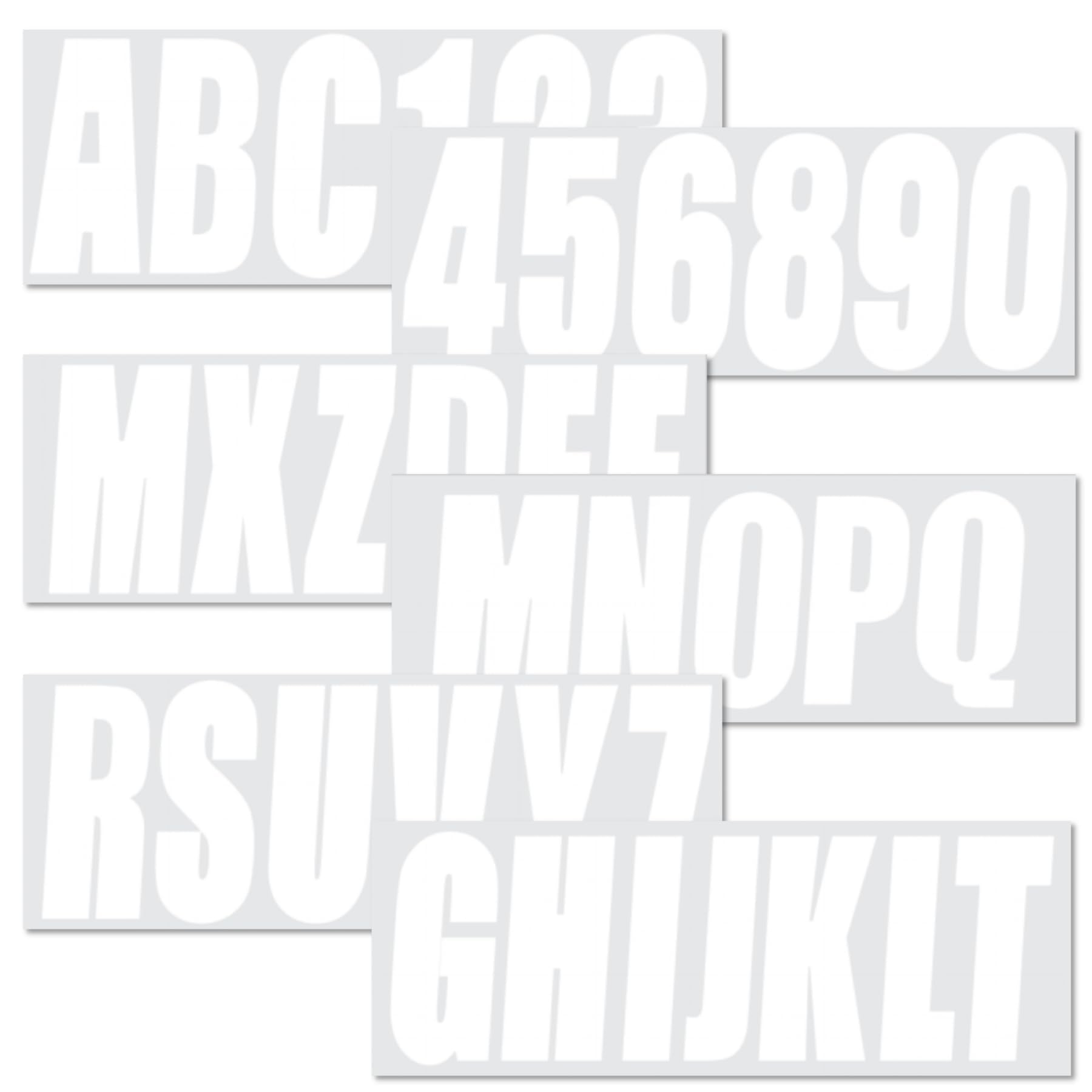 3 inch Boat Registration Number and Letter Sticker Vinyl Decal
