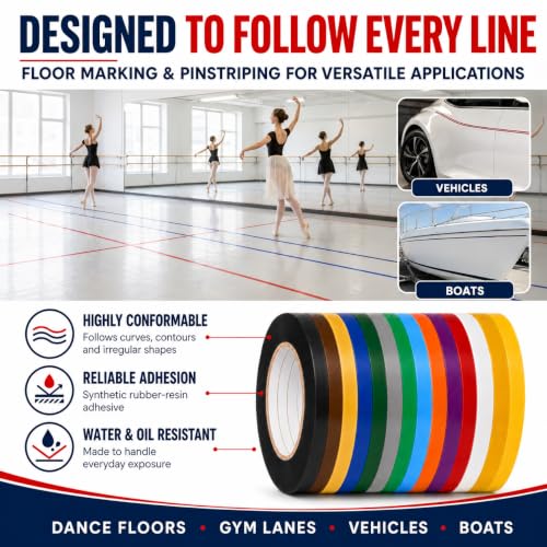 Image of GGR Supplies CVT-536 Light Blue Vinyl Floor Marking Tape, 4 x 36 Yards