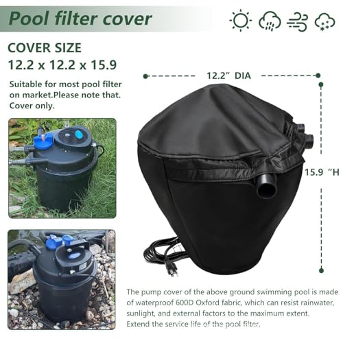 Funda impermeable para filtro de estanque con aislamiento térmico y campana UV 7