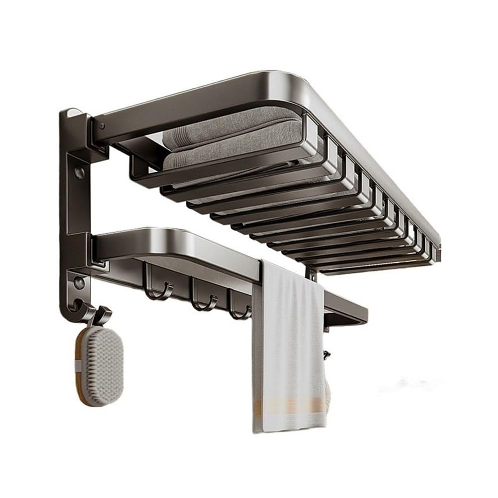 Porte-serviettes mural alu Nizer sans perçage pour suspendre vos serviettes sans trouer le mur
