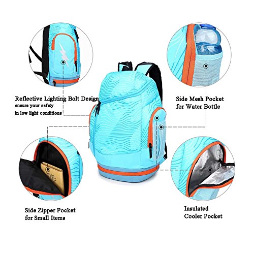 Gofar Lightweight Backpack Large School Bag Travel Rucksack Holds Shoes Basketball Fits 15.6-Inch Laptop (Blue) #TOP4