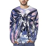 Tシャツ 機動戦士ガンダムSEED 長袖 メンズ ティーシャツ ロング スリーブ Shirt インナーシャツ 丸首 キャラクター プリント 男性 肌着 おしゃれ トップス ゆったり 快適 柔らかい カジュアル 春 秋 冬 S