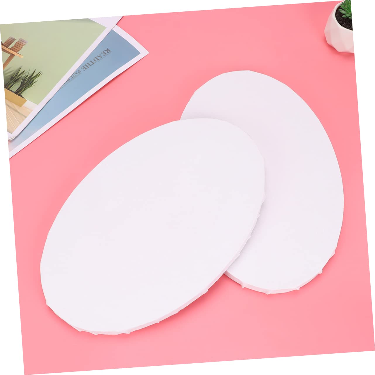 PLAFOPE Tela Per Pittura Per Studenti 2 Pezzi Ovale Per Artisti Con Cornice Per Pittura A Creativa Decorativa 20x30 Cm