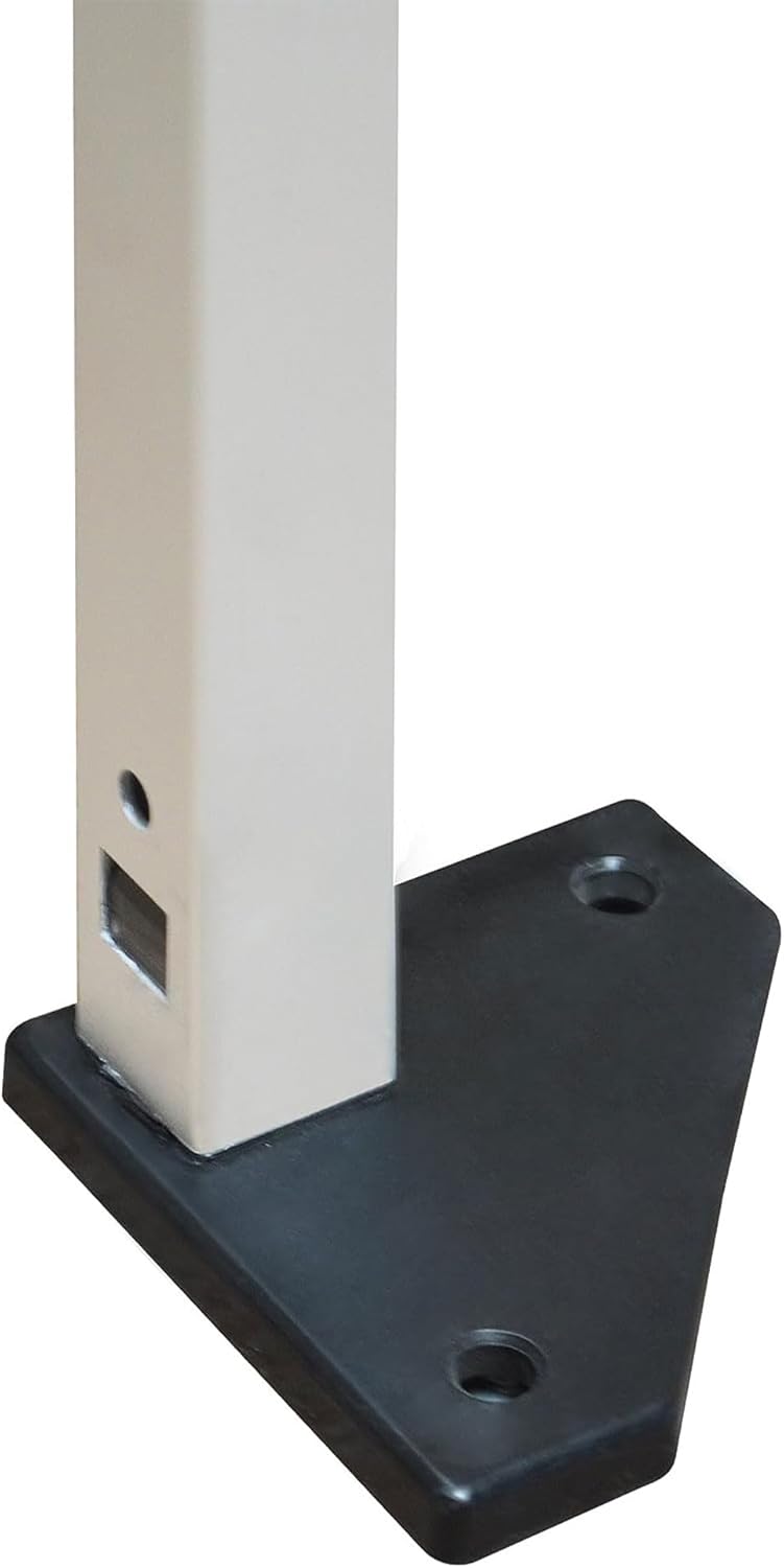 Close-up of the pull-pin mechanism on a canopy leg