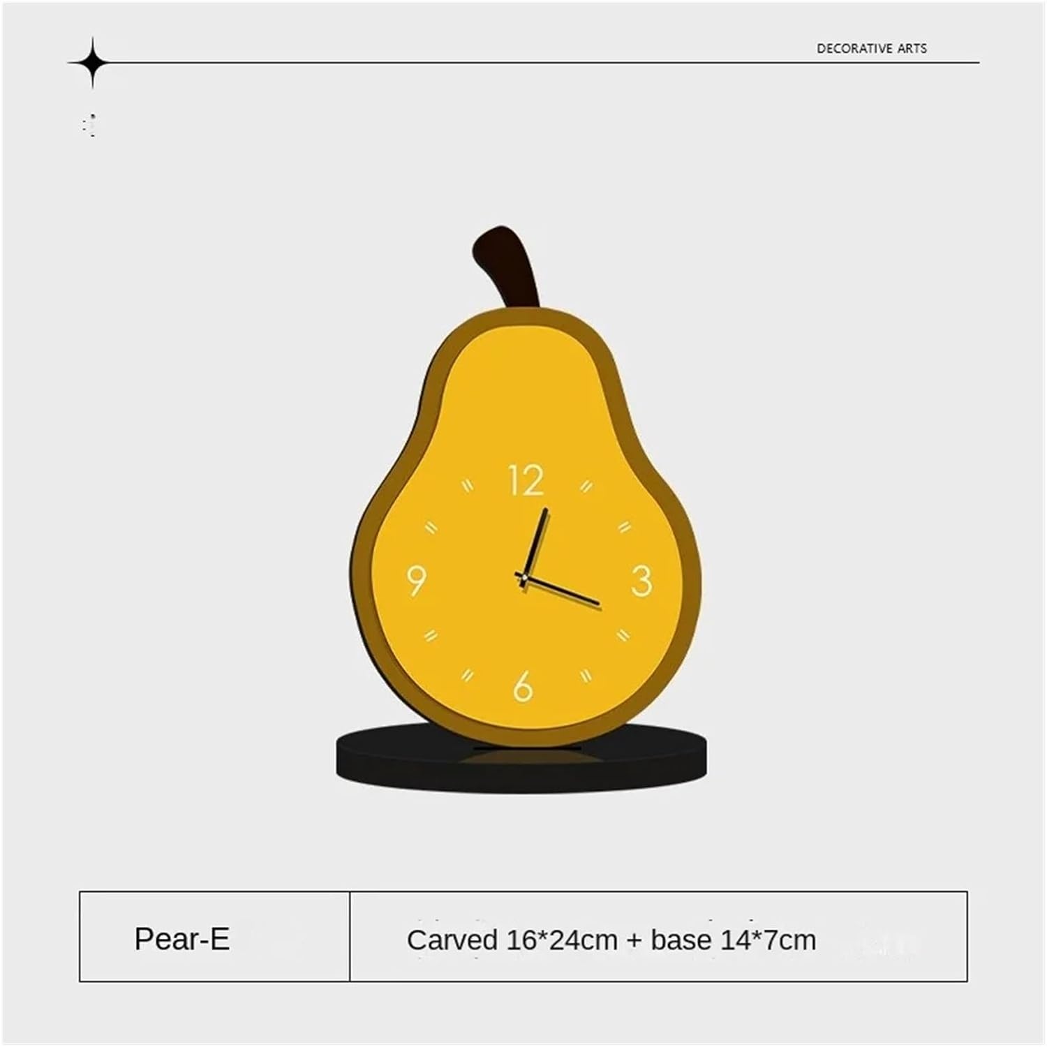 UNGMUQDD Fruit Table Clock Desktop Decoration Home TV Cabinet Desk Decoration Living Room Desk Modern Simple Clock(Apple-A Model) - Image 6