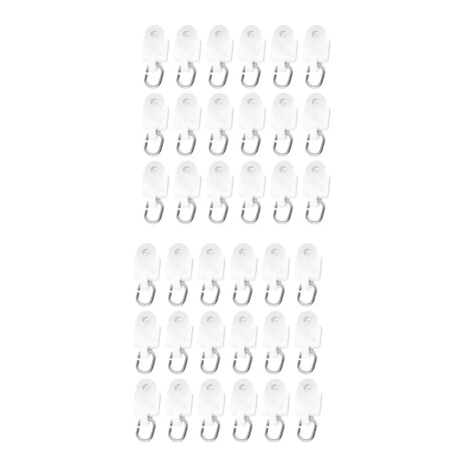 Curtain Track Rollers, Curtain Rail Pulley 100 Pcs PE Stainless Steel Hook Roller Slider for L Easy Install