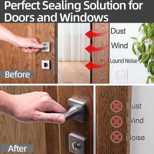 19.6 Ft Rubber Window Weather Stripping Door Seal Strip For Small Gaps, Selfadhesive D Shape Door Frame Insulation Strip, Soundproofing Door Jamb Weather Strip Replacement(White) #TOP3