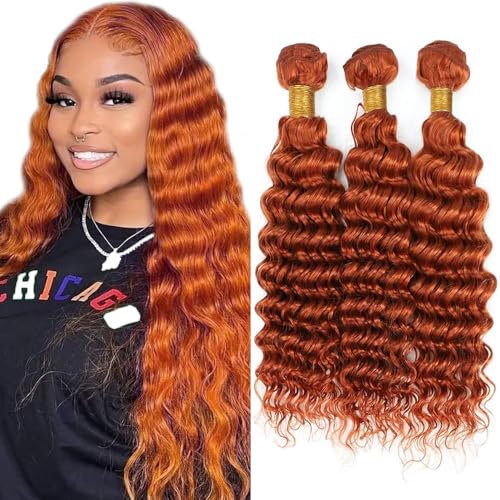 Hailookmey Human Hair Bundles #350 Color Ginger...