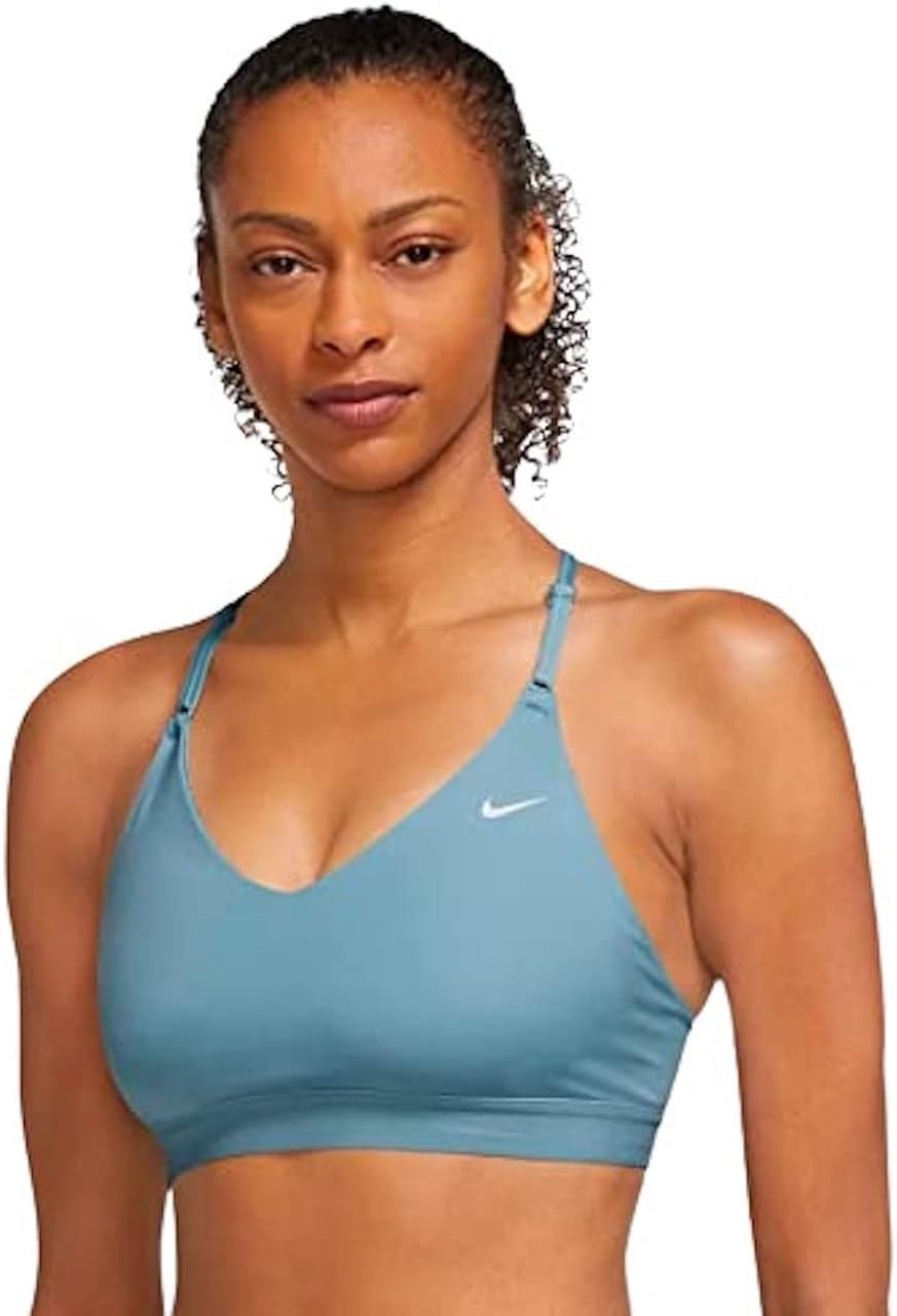 Nike Sujetador deportivo Indy Dri-Fit ligero sin relleno para mujer