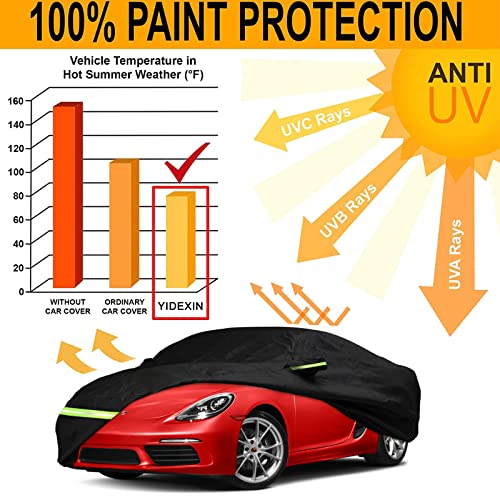 Image of Waterproof Car Cover for 1997-2022 Porsche 718 Boxster /Cayman 986 /987 /981 Car Cover Custom Fit 100%Waterproof Windproof Strap & Single Door Zipper Bands for Snow Rain Dust Protection (718)