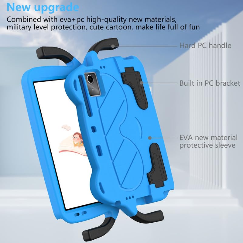 Custodia per tablet per bambini Xiaomi Redmi Pad SE 11 pollici Rilasciato 2023, durevole e leggera, in EVA resistente ai bambini, antiurto, custodia protettiva con maniglia con supporto + tracolla