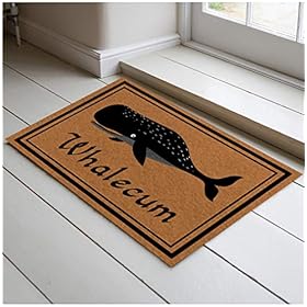 Jackey&Smith Door Mat Funny Doormat Whalecum Mat Welcome Mat Entrance Floor Mat Rug Non Slip Balcony Mat Felt Fabric 18… 51iNi+ZtwoL. SS280