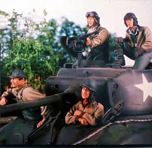 Soldats de Chars US 1/35 Kit Résine Maquette WWII 4 Figurines Non Peintes