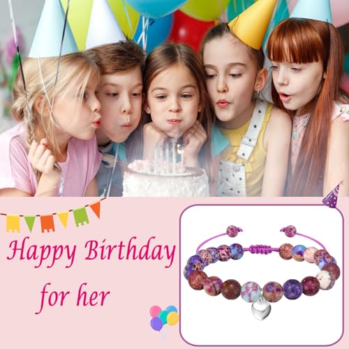 Image of 6th 7th 8th 9th 10th 11th 12th 13th Birthday Gifts for Girls Bead Bracelet for Daughter /Granddaughter /Niece /Friends /Sisters