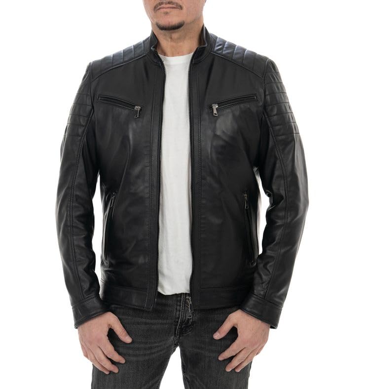 Pelletterie Borghese | Biker Pelle Uomo | Giacca Moto | Giubbotto Pelle | Vera Pelle | Giubbotto Moto | Made in Italy |