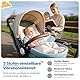 Robofun Kinderwagenschaukler, Einschlafhilfe Baby Wiederaufladbar (USB-C), Schlafhilfe Für Baby Mit 30, 60, 90 Min Timer, 3 Einstellbare Schaukelintensitäten, Universell Für Kinderwagen & Buggy