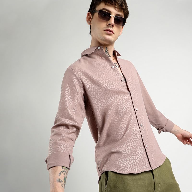 Image of CAHOOT Men'sTartan Plaid Shirt for Casual Wear | Spread Collar | Long Sleeve | Button Closure | Shirt Crafted with Comfort Fit for Everyday Wear