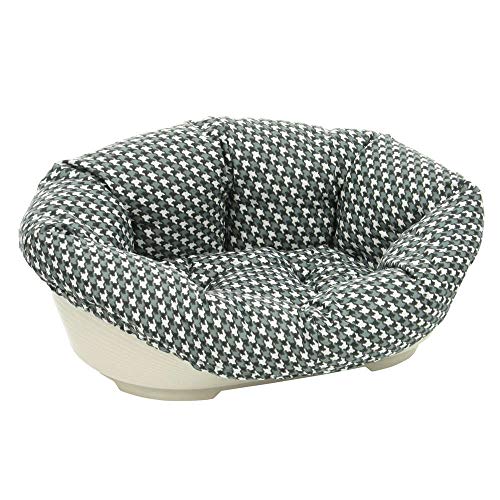 Ferplast Ersatzpolsterung für Hunde- und Katzenboxen, gepolstertes Kissen für Kunststoffboxen (Nicht im Lieferumfang enthalten), waschbar, verstellbar, 85 x 62 x 28,5 cm (Höhe), Farbe: Braun