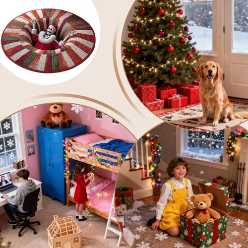 Tapis de Noël avec illusion 3D relief pour votre salon