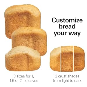 Hamilton Beach Bread Maker Machine Digital Programmable 12 Settings Gluten Free Dishwasher Safe PFAS Free Nonstick Pan Kneading Paddle 2 lb Capacity Black 29982