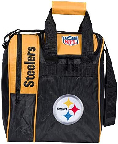 KR Strikeforce NFL Pittsburgh Steelers Single Bowling Ball Tote Bag with Shoe Compartment